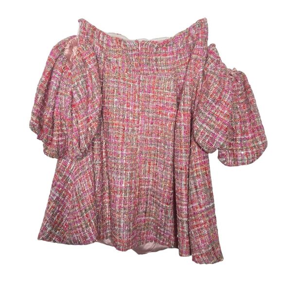 Alamour The Label Elodie Dress Pink Tweed Size Large NWT - Picture 3 of 5